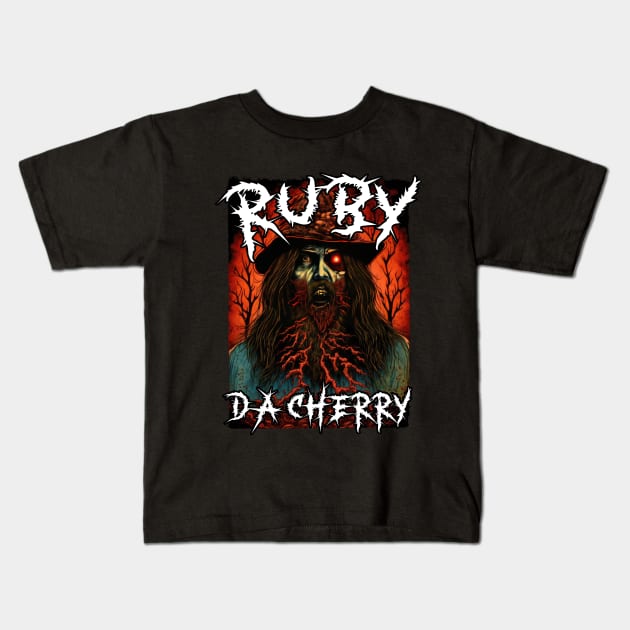 Zombie Ruby Da Cherry Kids T-Shirt by Soulphur Media